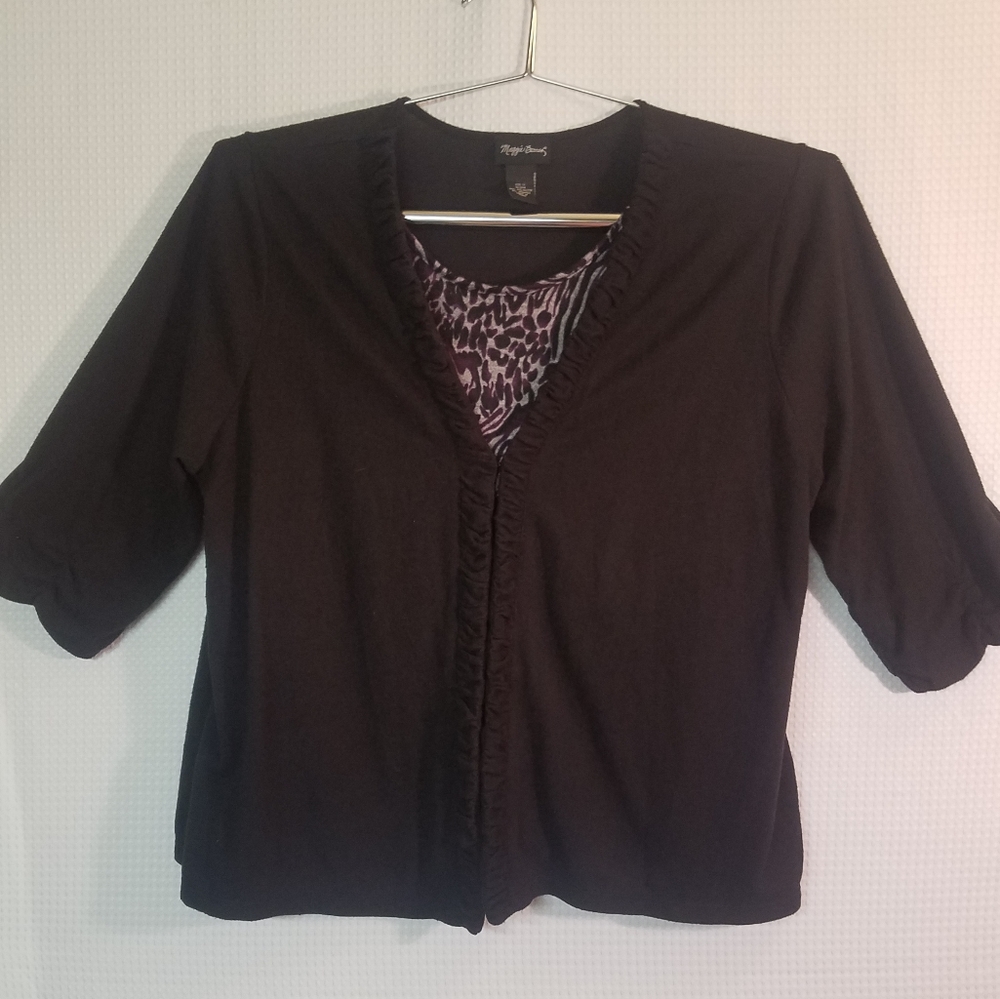 Maggie barnes sweater layered look